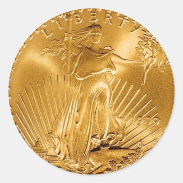 Adesivo Moedas de Ouro da Liberdade Andando (Frente)