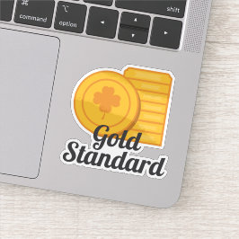 Adesivo Moedas de Ouro do Dia de São Patrício Padrão Ouro