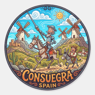Adesivo Moinhos de Vento de Consuegra e Don Quixote Espanh