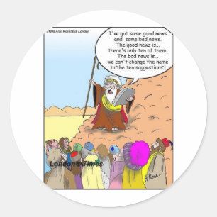 Adesivo Moisés e As Dez Sugestões Engraçadas Ofertas e 