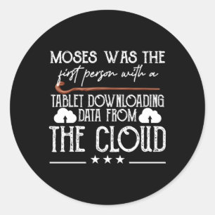 Adesivo Moisés Foi A Primeira Pessoa Com Um Tablet Downloa