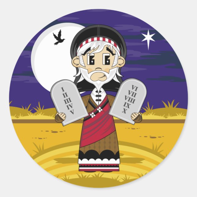 Adesivo Moisés & Ten Commanders Sticker (Frente)