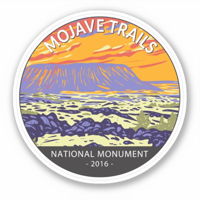 Adesivo Mojave Trave Cratera Nacional Monumento Amboy (Frente)