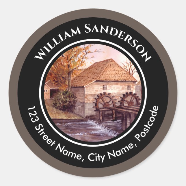 Adesivo Mola d'água pintada por Farida Greenfield (Frente)