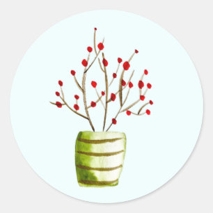 Adesivo Mola d'água Red Berries Natal