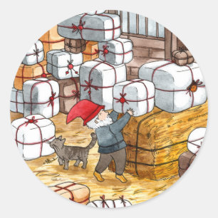 Adesivo Mola de Natal Tradicional para o Tomten Sueco