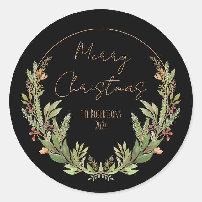 Adesivo Mola pintada à mão Elegante Molereca de Natal (Frente)