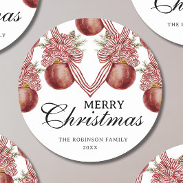 Adesivo Mola Vermelha Vermelha com Cores de Água de Natal