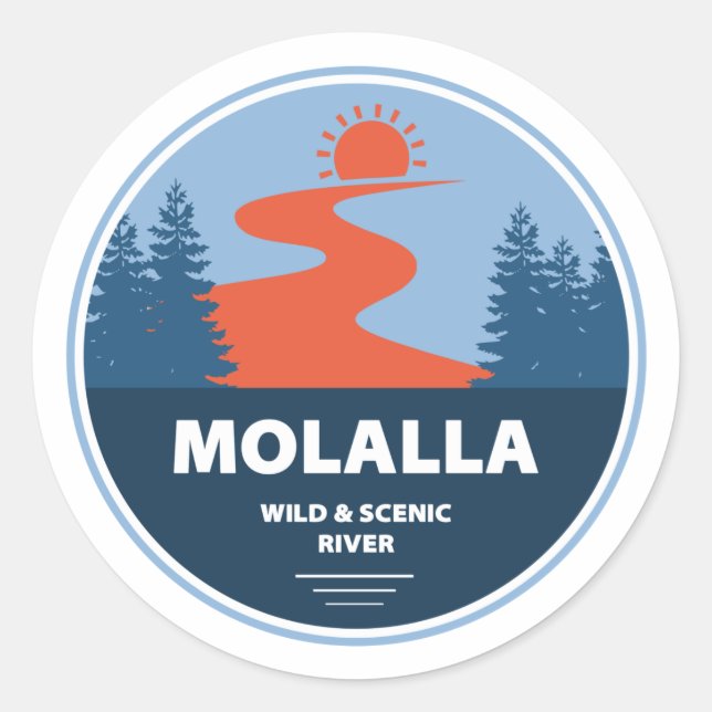 Adesivo Molalla Wild E Scenic River (Frente)