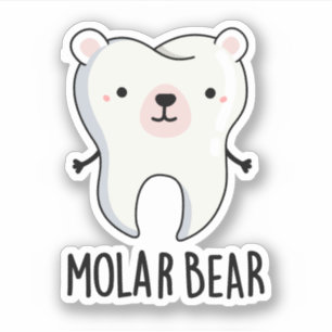 Adesivo Molar Bear Engraçado Tooth