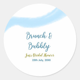 Adesivo Molas de água do ouro azul, borbulhante e picante