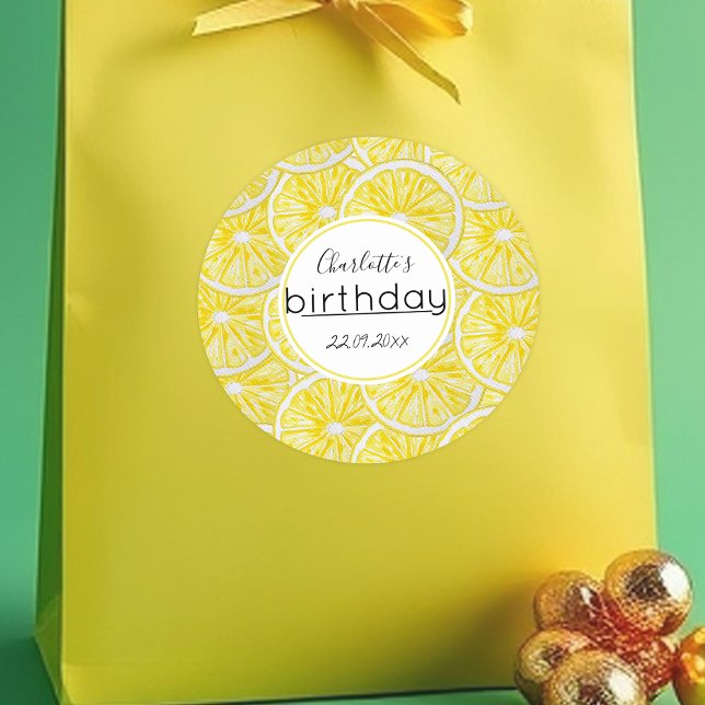 Adesivo Molas de Limão Cintado com Aquarela (Criador carregado)