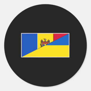 Adesivo Moldávia Bandeira da Ucrânia Moldavo Orgulho Ucran