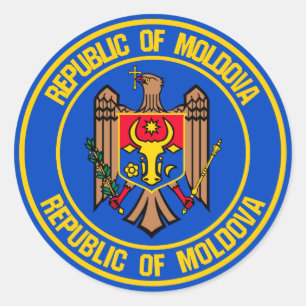Adesivo Moldávia Round Emblem