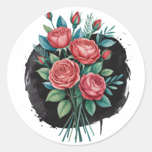 Adesivo Moldura de casamento rosa gótica