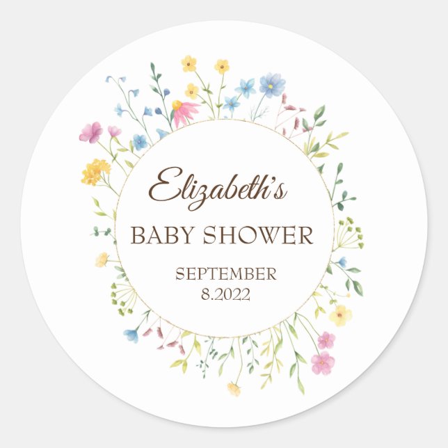 Adesivo Moldura de Prados de Flores Selvagem (Frente)