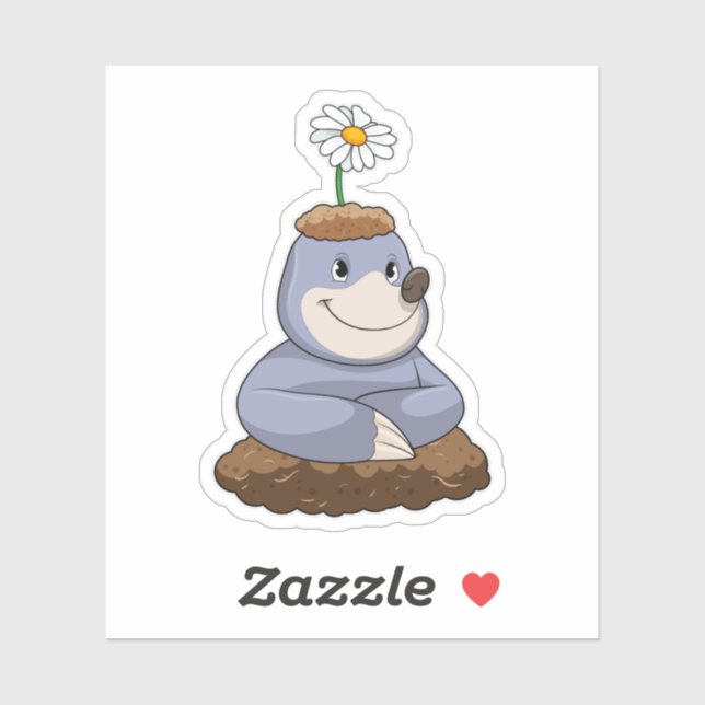 Adesivo Mole com Daisy Flower (Folha)