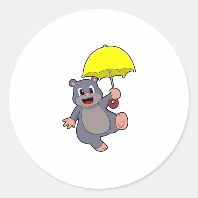 Adesivo Mole com guarda-chuva (Frente)