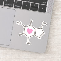 Molécula de café com estrutura molecular com coraç
