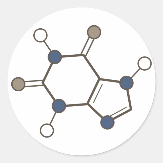Adesivo molécula de cafeína (Frente)