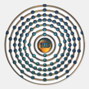 Adesivo Molécula De Ununpentium