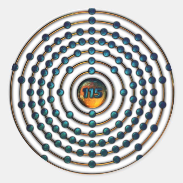 Adesivo Molécula De Ununpentium (Frente)