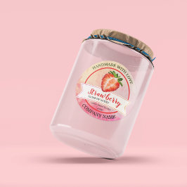 Adesivo Molho Clássico De Morango De Marmoreira Elegante, 