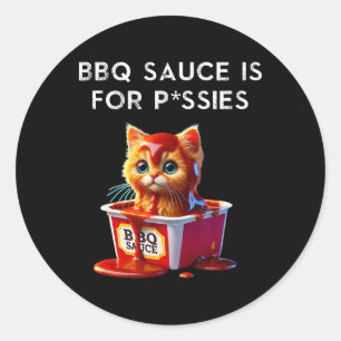 Adesivo Molho De Bbq Engraçado Gato Humor Presente Amante 