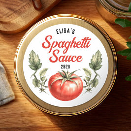 Adesivo Molho de espaguete com enlatação personalizada de