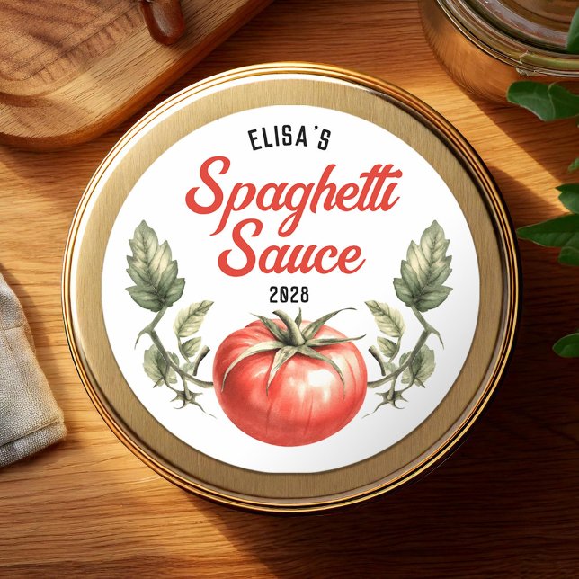 Adesivo Molho de espaguete com enlatação personalizada de  (Criador carregado)