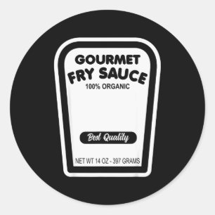 Adesivo Molho de Fritura Gourmet Divertido Fácil Fantasia 