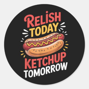 Adesivo Molho de Ketchup Amanhã Cachorro-Quente Churrasco