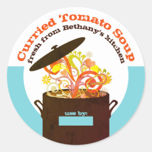 Adesivo Molho de sopa de pote de aroma ardente