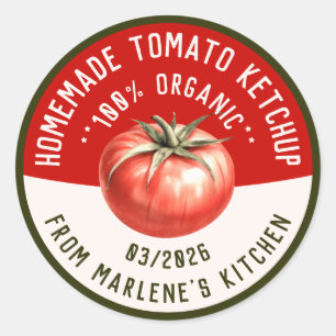 Adesivo Molho de tomate caseiro com duas cores