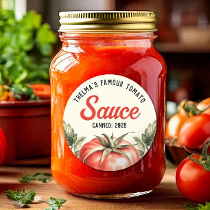 Adesivo Molho de tomate caseiro personalizado preserve 