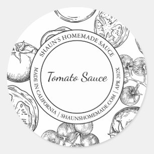 Adesivo Molho de Tomato Sketch Modern label