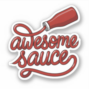 Adesivo Molho Incrível Garrafa de Ketchup Comida Trocadilh