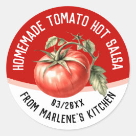 Adesivo Molho picante de tomate caseiro com tomate vermelh