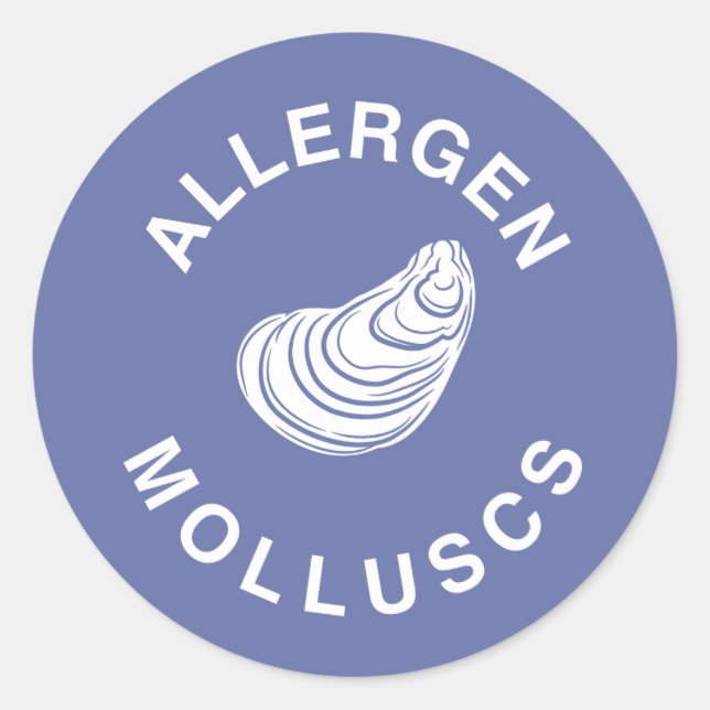 Adesivo Molluscs Allergen Warning (Frente)