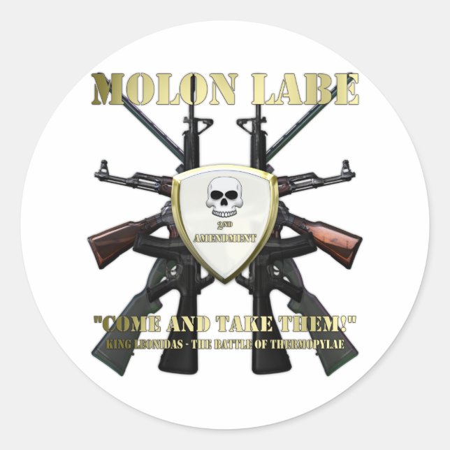 Adesivo Molon Labe - Alteração ao segundo (Frente)