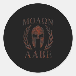 Adesivo Molon Labe Spartan Warrior Mask Laurels Iron