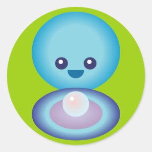 Adesivo Moluscos felizes de Kawaii