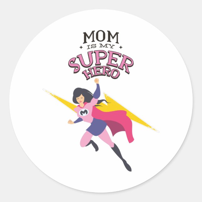 Adesivo Mom is my superhero (Frente)