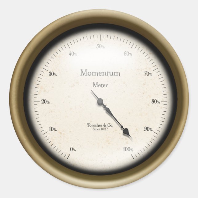 Adesivo Momentum Meter Steampunk Era Das Máquinas Industri (Frente)