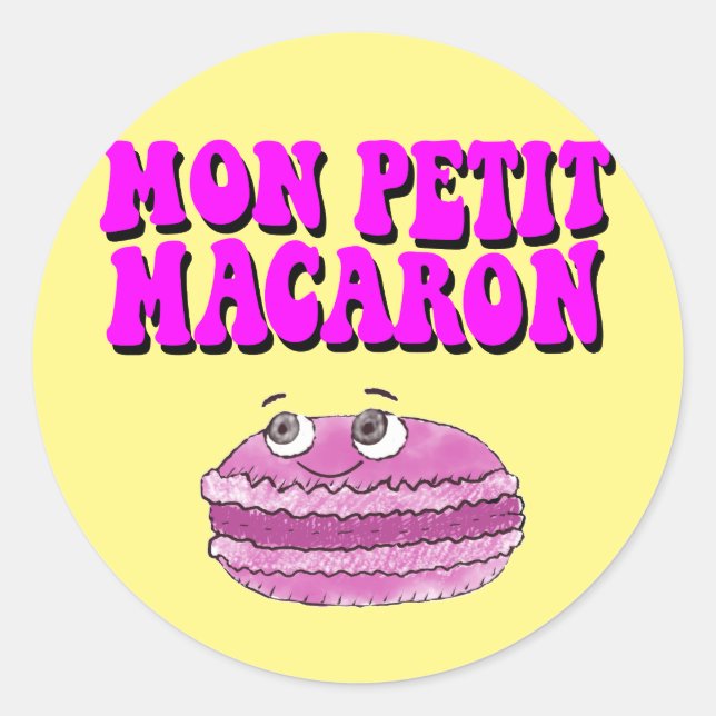 Adesivo Mon Petit Macaron Retro Groovy Text (Frente)