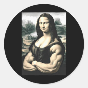 Adesivo Mona Lisa Bodybuilding Parody Leonardo Da Vinci Me