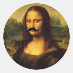 Adesivo Mona Lisa Com bigode