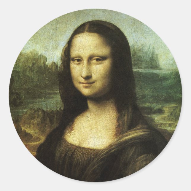 Adesivo Mona Lisa de Leonardo da Vinci, Arte Renascentista (Frente)