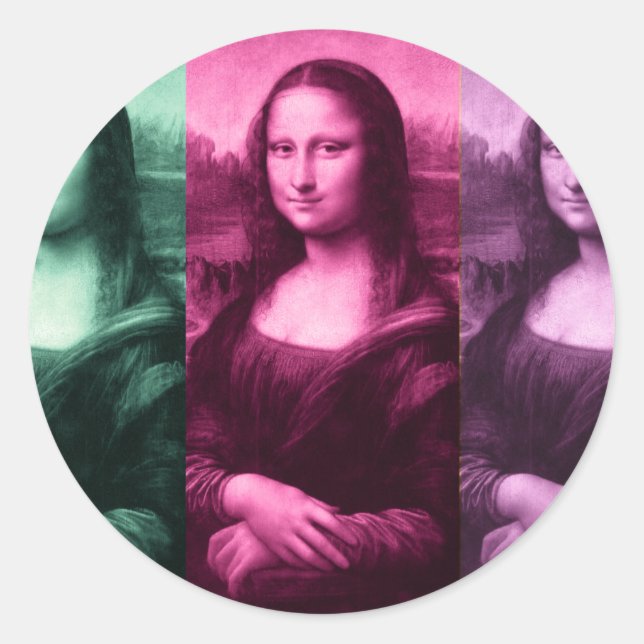 Adesivo Mona Lisa Green Pink Purple (Frente)