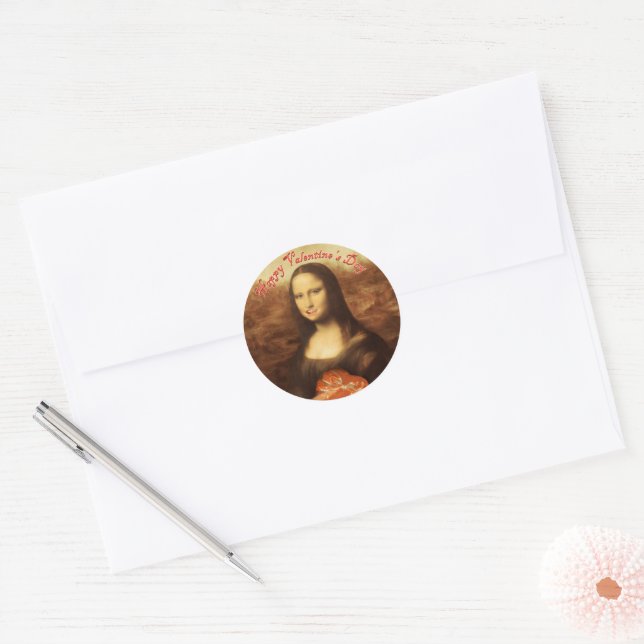 Adesivo Mona Lisa Heart Valentine's Day Kiss (Envelope)
